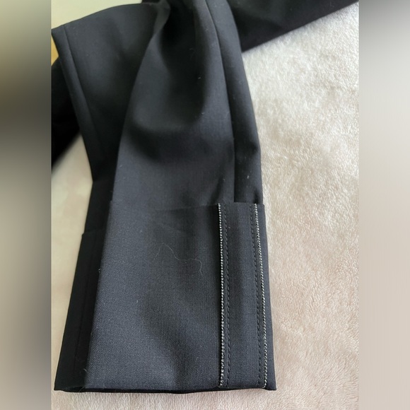 brunello cucinelli cuffed bottom monili trim women's pants trousers, size 4-6 - Picture 8 of 14